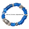 Masonic Mason Sea Glass Bracelet with 2 Masonic Beads