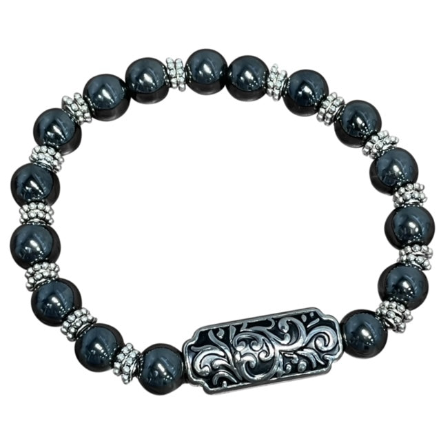 Hematite with Silver Findings - Bracelet