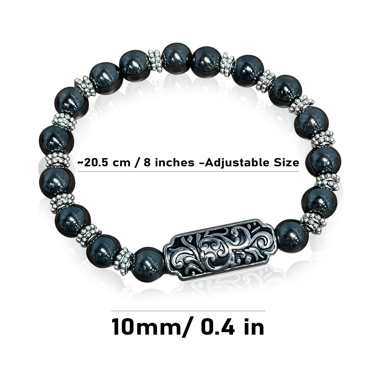 Hematite with Silver Findings - Bracelet